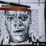Jordan Peele Instagram - Crazy beautiful. Charcoal & ink.