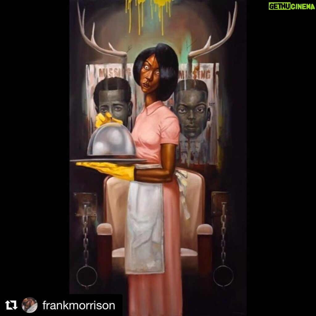 Jordan Peele Instagram - This Get Out art by @frankmorrison is straight up iconic