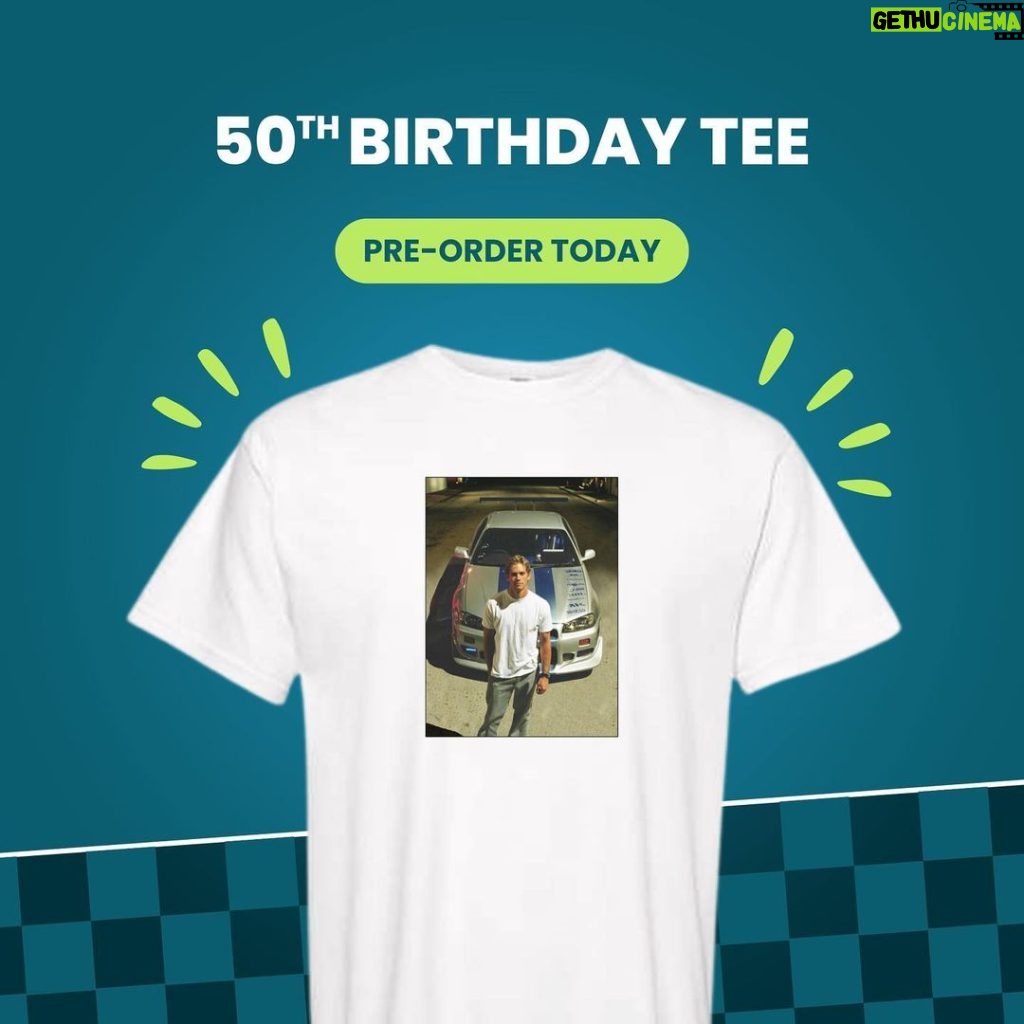 Jordana Brewster Instagram - Join us as we celebrate Paul’s 50th birthday. 💙 Paul’s legacy lives on strong through The Paul Walker Foundation, his spirit guiding our mission to Do Good.™ For the first time ever, celebrate by pre-ordering this exclusive birthday tee featuring an iconic image courtesy of Universal. Help us honor Paul’s memory. 100% of profits fuel The Paul Walker Foundation. Shop link in bio. #happybirthdaypaul #dogood #begood #paulwalker #paulwalkerfoundation