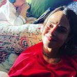 Jordana Brewster Instagram - Chilling while he works