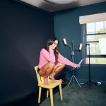 Jordana Brewster Instagram - My self tape room (I usually wear pants though)