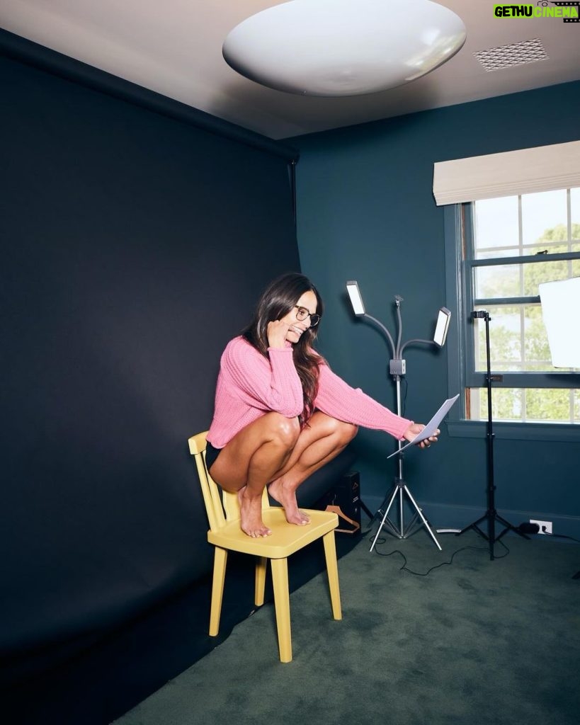 Jordana Brewster Instagram - My self tape room (I usually wear pants though)