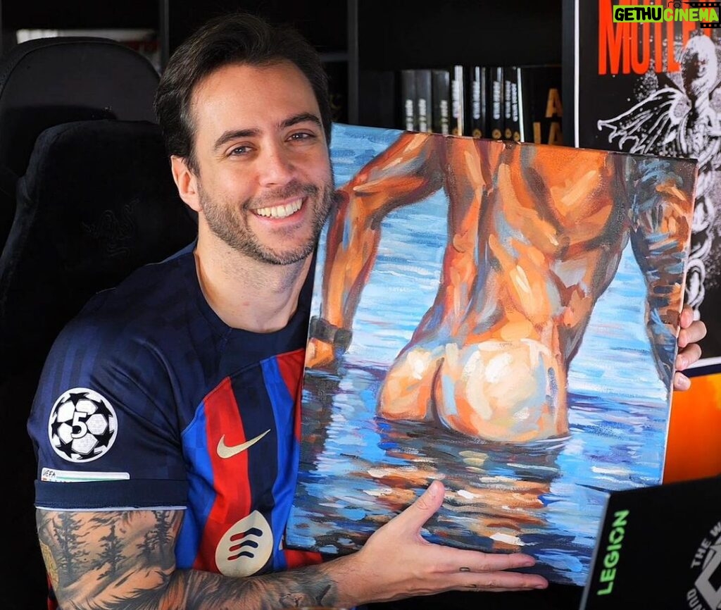 Jordi Wild Instagram - ¿Vosotros tenéis una pintura al óleo de vuestro culo? Porque yo sí. Gracias @antoniocrea13 😂❤️