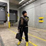 Jordyn Woods Instagram - A sample from the @woodsbyjordyn archive that @karltowns and I collaborated on.. I’m actually obsessed with this letterman.. should we produce this!? Also bringing something other than clothing to @woodsbyjordyn this holiday season.. 😉 ALSO Black Friday sale coming this week, 35% off and a free HAT with purchase over $150🤍