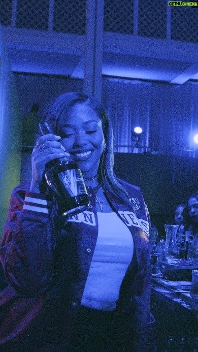 Jordyn Woods Instagram - @jordynwoods makes the jacket look good 🔥 Shoutout to our guest bartender at Hennessy Arena 2024 👏