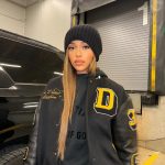 Jordyn Woods Instagram – A sample from the @woodsbyjordyn archive that @karltowns and I collaborated on.. I’m actually obsessed with this letterman.. should we produce this!?
Also bringing something other than clothing to @woodsbyjordyn this holiday season.. 😉
ALSO Black Friday sale coming this week, 35% off and a free HAT with purchase over $150🤍