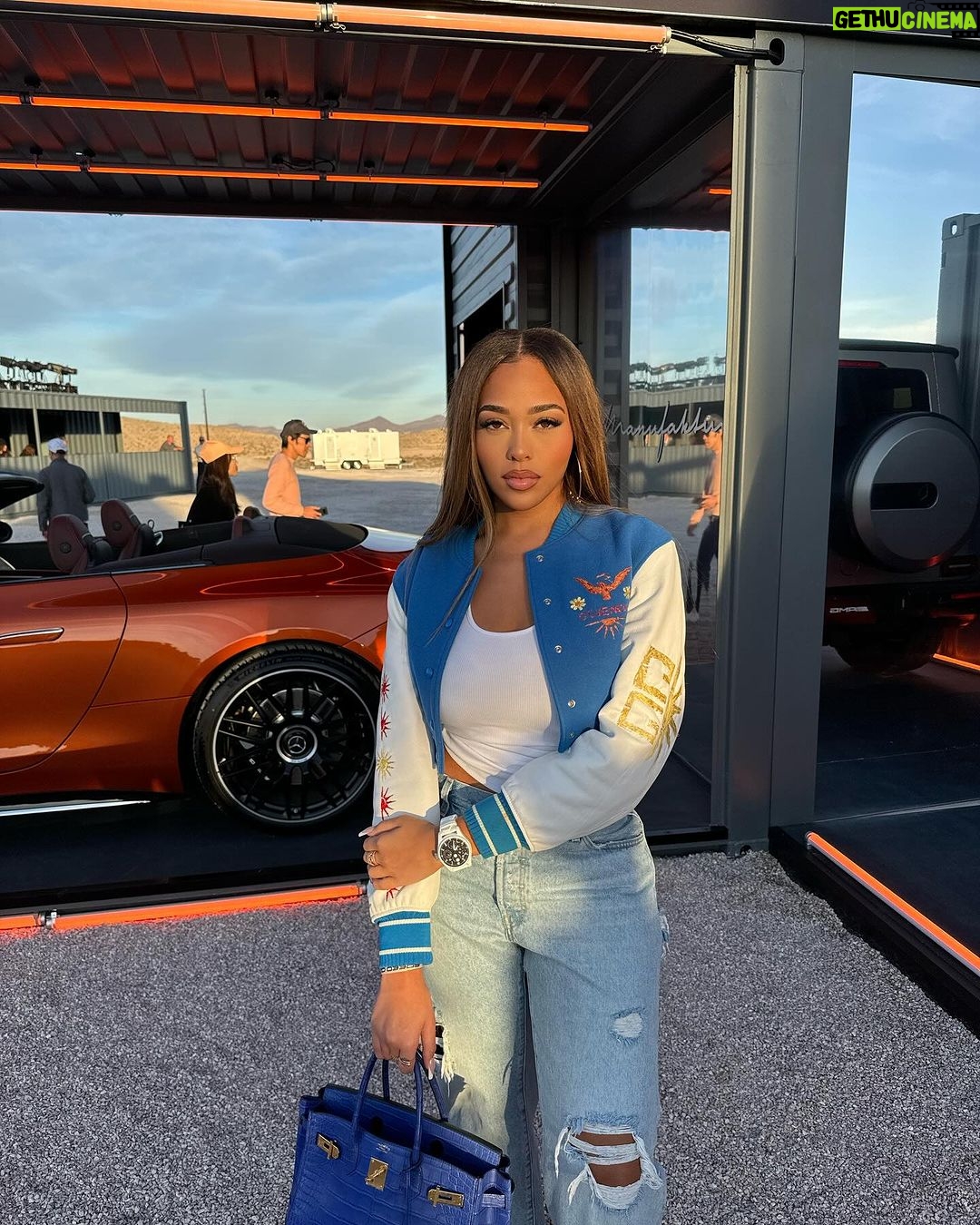 Jordyn Woods Instagram - Had so much fun bringing in F1 with @mercedesbenz @mercedesamg @iwcwatches & @sacaiofficial 🏎️❤️
