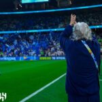 Jorge Jesus Instagram - Parabéns a todos, passámos às semi-finais e ultrapassamos o recorde mundial, mas ainda não ganhámos nada, ainda há muito trabalho pela frente. Vamos equipa ! Congratulations to everyone, we reached the semi-finals and surpassed the world record, but we haven’t won anything yet, there’s still a lot of work to do. Let’s go team! @alhilal #alhilal Riyadh, Saudi Arabia