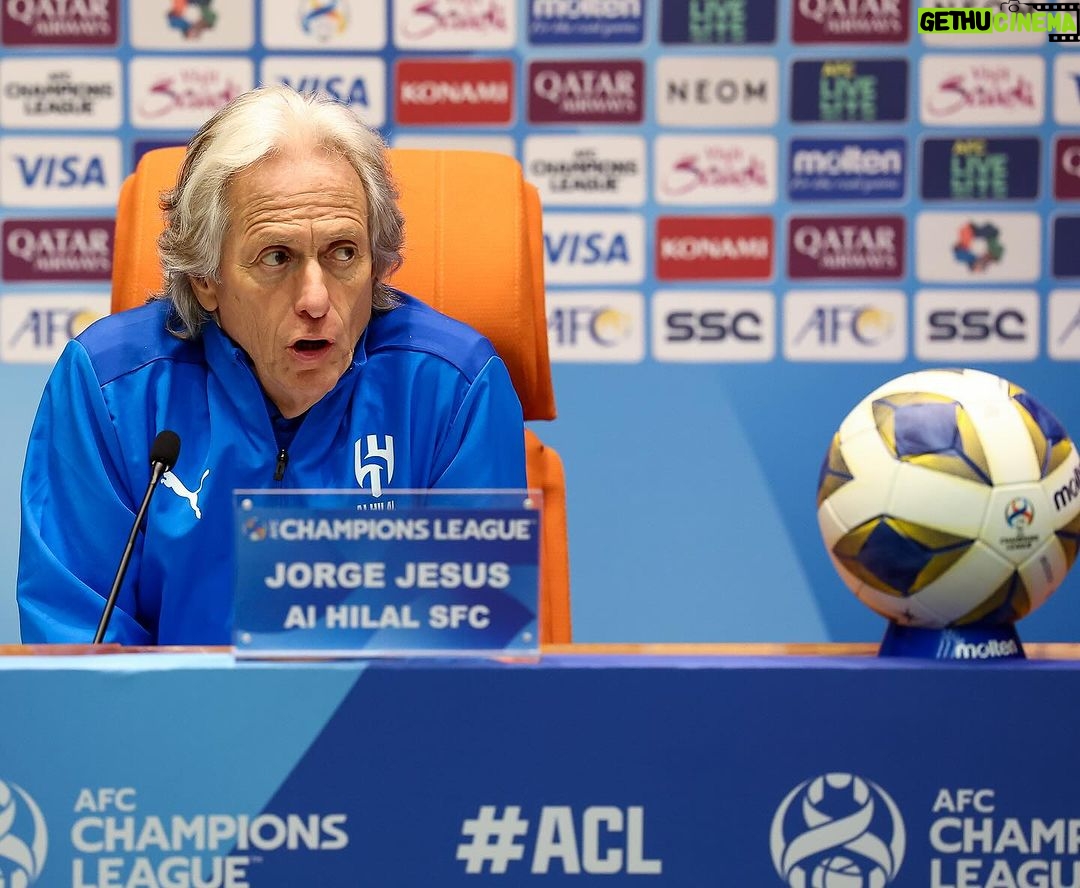 Jorge Jesus Instagram - Respeitamos o nosso Rival, estamos preparados para as dificuldades que o jogo possa ter e queremos ganhar a eliminatória e o jogo. We respect our rival, we are prepared for the difficulties the game may have and we want to win the tie and the game. @alhilal #alhilal Jeddah