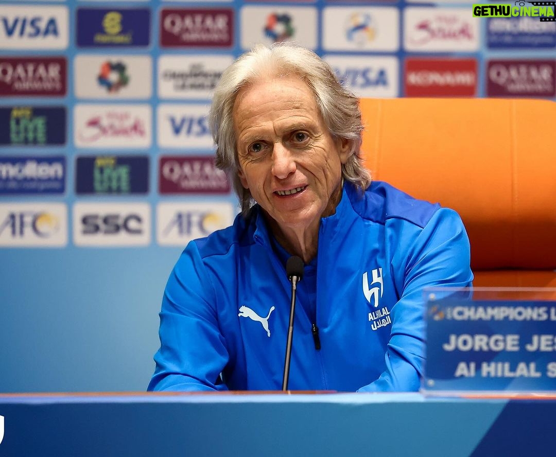 Jorge Jesus Instagram - Respeitamos o nosso Rival, estamos preparados para as dificuldades que o jogo possa ter e queremos ganhar a eliminatória e o jogo. We respect our rival, we are prepared for the difficulties the game may have and we want to win the tie and the game. @alhilal #alhilal Jeddah