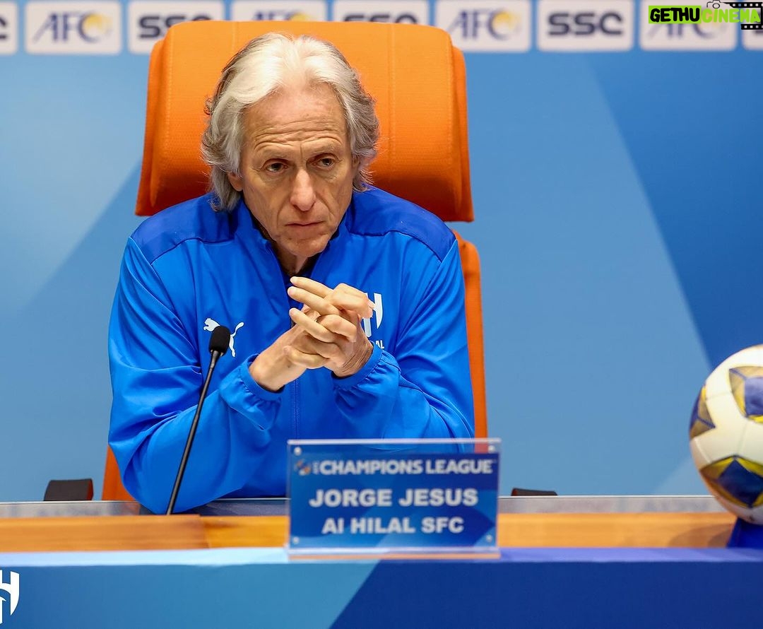 Jorge Jesus Instagram - Respeitamos o nosso Rival, estamos preparados para as dificuldades que o jogo possa ter e queremos ganhar a eliminatória e o jogo. We respect our rival, we are prepared for the difficulties the game may have and we want to win the tie and the game. @alhilal #alhilal Jeddah