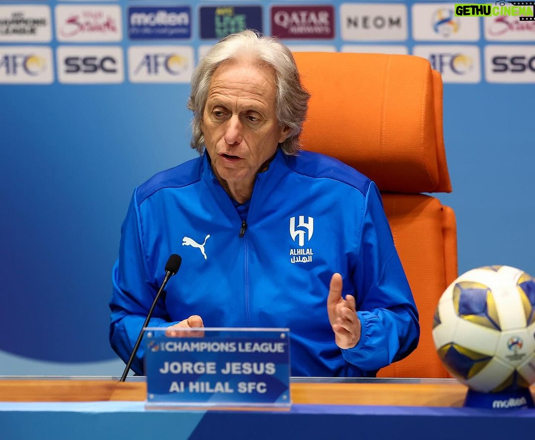 Jorge Jesus Instagram - Respeitamos o nosso Rival, estamos preparados para as dificuldades que o jogo possa ter e queremos ganhar a eliminatória e o jogo. We respect our rival, we are prepared for the difficulties the game may have and we want to win the tie and the game. @alhilal #alhilal Jeddah