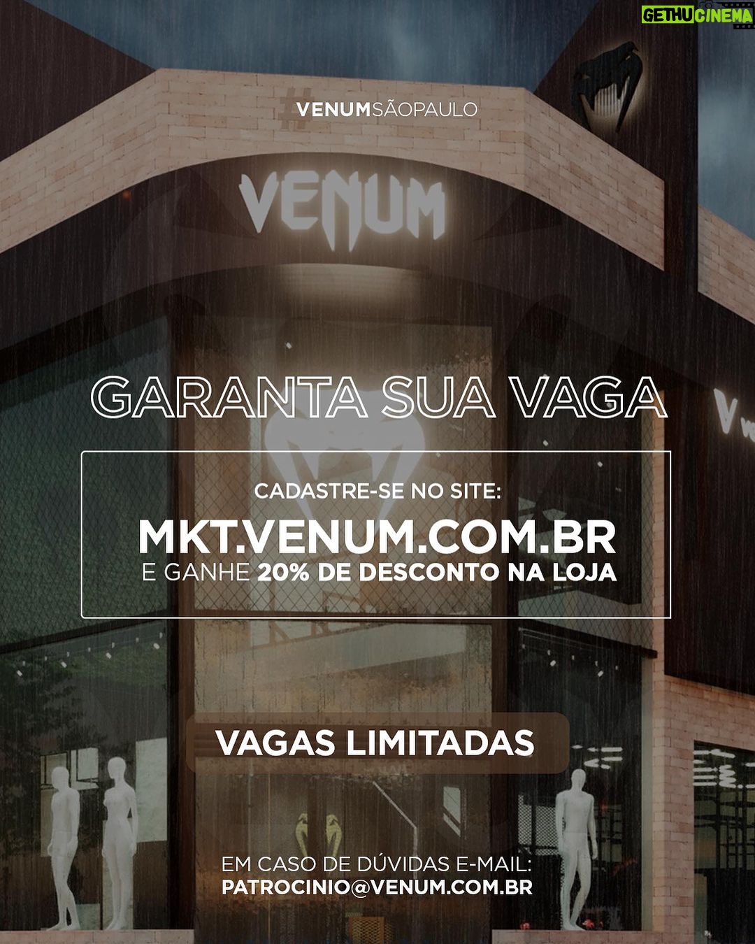 José Aldo Instagram - CHEGOU O MOMENTO QUE TODOS ESPERAVAM: Inauguração da Big Store Venum em São Paulo! No dia primeiro de novembro, a partir das 9h, acontece a grande inauguração da Loja Venum em São Paulo. Trabalhamos muito para proporcionar aos nossos clientes a melhor experiência possível. Será um dia inesquecível! Para garantir a sua vaga no evento, ganhar 20% nas compras e ainda ter a chance de encontrar as lendas Wanderlei Silva, José Aldo, Rodrigo Minotauro e Maurício Shogun, é necessário fazer o cadastro no site mkt.venum.com.br! Nos vemos lá! 👊 #UseVenum A melhor opção para o seu treino! 👊🔥 Itaim Bibi, São Paulo