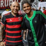 José Aldo Instagram - Presenças ilustres! É dia do Orgulho da Nação no Maracanãzinho! Pela taça! Vamos, @josealdojunioroficial e @maria_eduarda.f! 🏀 📸 @rsantosarantes