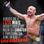 José Aldo Instagram - Cada desafio enfrentado molda o seu caráter e fortalece a sua alma e você se torna invencível diante das adversidades! Acredite nisso e continue a escrever a história do seu crescimento! #juntoscomaldo #josealdo