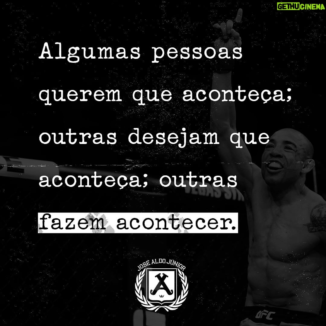 José Aldo Instagram - Faça sua parte todos os dias. Aos poucos tudo acontece!