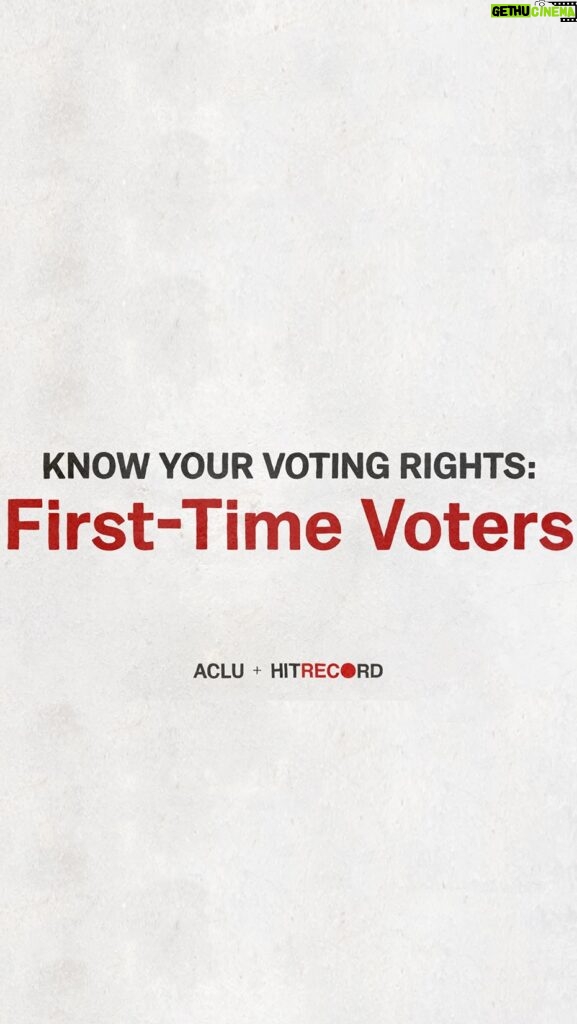 Joseph Gordon-Levitt Instagram - #KnowYourVotingRights! Here’s a checklist for first-time voters, created collaboratively with the @aclu_nationwide and the @hitrecord community.