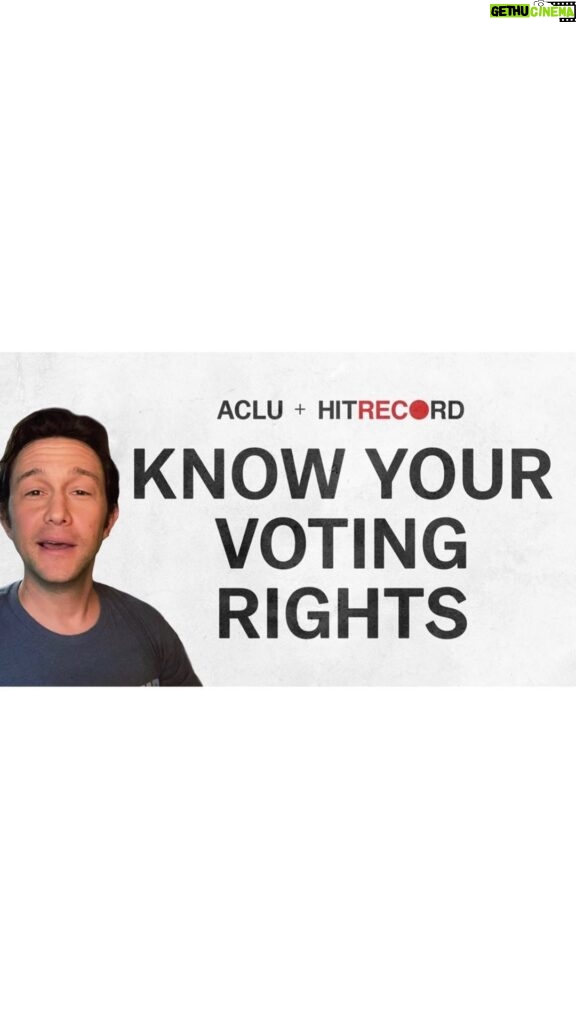 Joseph Gordon-Levitt Instagram - and all of us at @HITRECORD to be collaborating with the @aclu_nationwide again. Together we’re starting a "Know Your Voting Rights" project, because those rights will be crucial in the upcoming election.  Check out the project page and get involved at the link in my story ⬆️