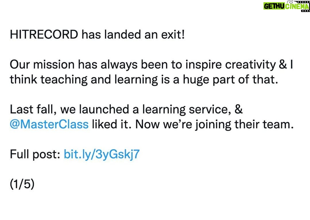 Joseph Gordon-Levitt Instagram - HITRECORD is joining MasterClass, Victory Ice Cream highly RECommended 🍦