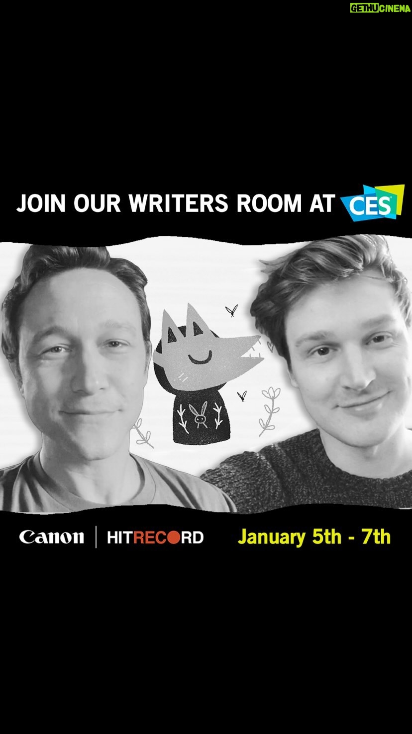 Joseph Gordon-Levitt Instagram - Join us in the Writer’s Room at CES, where we will be writing and developing a brand new animated short from scratch (with a little help from our partners at Canon and their shiny new AMLOS technology). Book your spot here: https://bit.ly/3zsUQTm