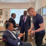 Joseph Sikora Instagram - What an HONOR to be around such Excellence last night @rpcoalition I am so grateful. #RainbowPushCoalition #OperationBreadbasket The first picture is me and @hollyhoodbaybay just happy to be there. The second picture is my parents with the Reverend Jesse Jackson the third picture is all of us and the fourth picture is the unbelievably beautiful, artistic award in my office. 🙏🏼 South Shore Cultural Center