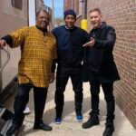 Joseph Sikora Instagram - “See, I wrote my lines down on my hand!” ...is what I am saying to my old friends and NEW castmates, @anthonyfleming3rd and Cedric Young! 2 of Chicago’s finest, homegrown talent. The Force is strong in these two Jedi. #powerbook4ce #JPGibbs #HermanGibbs 🔥 Chicago, Illinois