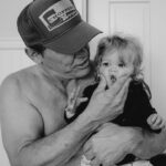 Josh Brolin Instagram - My littlest, my diamond heart. Your smiles are feral and your chuckle is toddler eruptive. The pain that I feel with the thought that without that night, without your Mama and my given luck, you wouldn’t be here, makes me shutter. Your presence moves me to the core. You are a membrane of unadulterated joy that burst and what came rushing forth was a feeling that has yet to be named. So, for me, you are that: a blind YES for as long as you’ll have me, for as long as we are. #chapelgrace Photo: @tinarowden