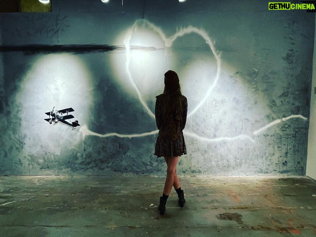 Josh Brolin Instagram - 5 years married. And what would I change if you weren’t changing all the time anyway? The roads that you drag race over, throwing up your smoke, fire spitting out of your pipes, kids holding on for dear life as you net all the necessities of the day continues to frustrate and move me. You are better than me and I’m rendered spastic trying to maneuver out of the chains of my own making as I watch you flower and blossom through the years. This is hard: this parenting, this lack of sleep, this contraction of hours and conversation but there isn’t a soul on earth I’d rather be doing it with than you, my love. You really are the best version of a self I’ve yet to fully know. Happy 5th. ❤️❤️❤️❤️ @kathrynbrolin @banksyexhibit #jbkbstucktogether