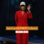 Josh Gad Instagram – BREAKING NEWS! @gayleking at #GutenbergBway🍽️✨ 

#andrewrannells #joshgad #gayleking James Earl Jones Theatre