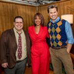Josh Gad Instagram – A Broadway debut for the ages! Thanks for eating dreams with us @gayleking 🍽️✨ #GutenbergBway 

📸: @triciambaron James Earl Jones Theatre