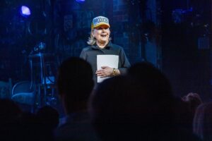 Josh Gad Instagram - Every night at the James Earl Jones theater, we eat dreams, but last night it’s fair to say our dreams ate us when we had the incredible and iconic @hillaryclinton join us onstage at @gutenbergbway as one of our final 7 producers. Thank you for making our dreams come true🙏🙏🙏 #6moreshows
