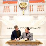 Josh Gad Instagram - Thank you @nyse for allowing @andrewrannells and I to close the market today. Gutenberg the man may not be proud because he’s dead, but @gutenbergbway sure is.