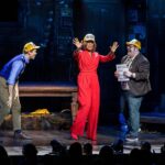 Josh Gad Instagram – A Broadway debut for the ages! Thanks for eating dreams with us @gayleking 🍽️✨ #GutenbergBway 

📸: @triciambaron James Earl Jones Theatre