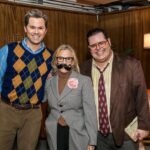 Josh Gad Instagram - One of the funniest human beings alive joined us last night with her own makeshift mustache to eat dreams at @gutenbergbway — my God, I love you @amysedaris