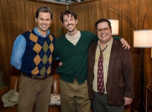 Josh Gad Instagram - Grant Gustin Guested at GUTENBERG! (Say that five times fast.) The @w4emusical star brought the house down at last night’s show 🍽️✨ #GutenbergBway 

📸: @triciambaron