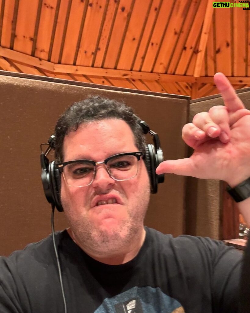 Josh Gad Instagram - Ask and ye shall receive! Not wasting a single moment. Here I am getting my “Monk” on as we lay down tracks for the @gutenbergbway Original Broadway Cast Recording!
