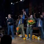 Josh Gad Instagram - GUTENBERG! The Musical’s final Broadway bow! Congratulations Bud and Doug—you’ve got your show🍽️✨ James Earl Jones Theatre