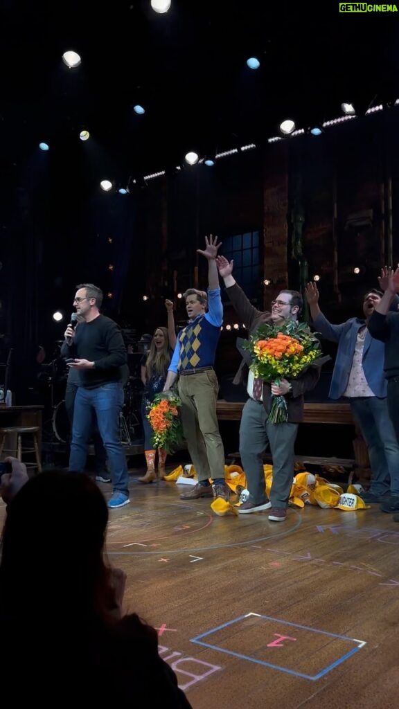 Josh Gad Instagram - GUTENBERG! The Musical’s final Broadway bow! Congratulations Bud and Doug—you’ve got your show🍽️✨ James Earl Jones Theatre