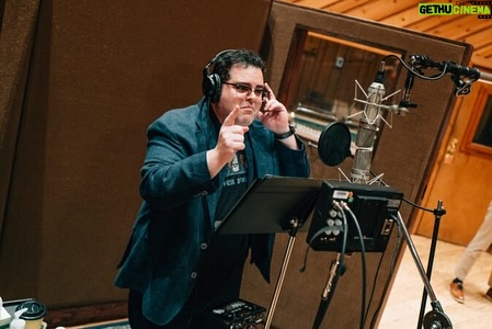 Josh Gad Instagram - Some fun BTS pics to celebrate the cast recording of @gutenbergbway out in the coming weeks! Stay tuned for more!