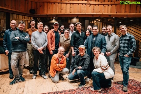 Josh Gad Instagram - Some fun BTS pics to celebrate the cast recording of @gutenbergbway out in the coming weeks! Stay tuned for more!