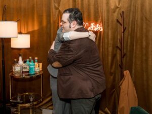 Josh Gad Instagram - What a joy getting to do one of my last performances with my #frozen2 co-Star Evan Rachel Wood. Love you lady! Thanks for eating dreams with us at @gutenbergbway . 

Photos by: @triciambaron
