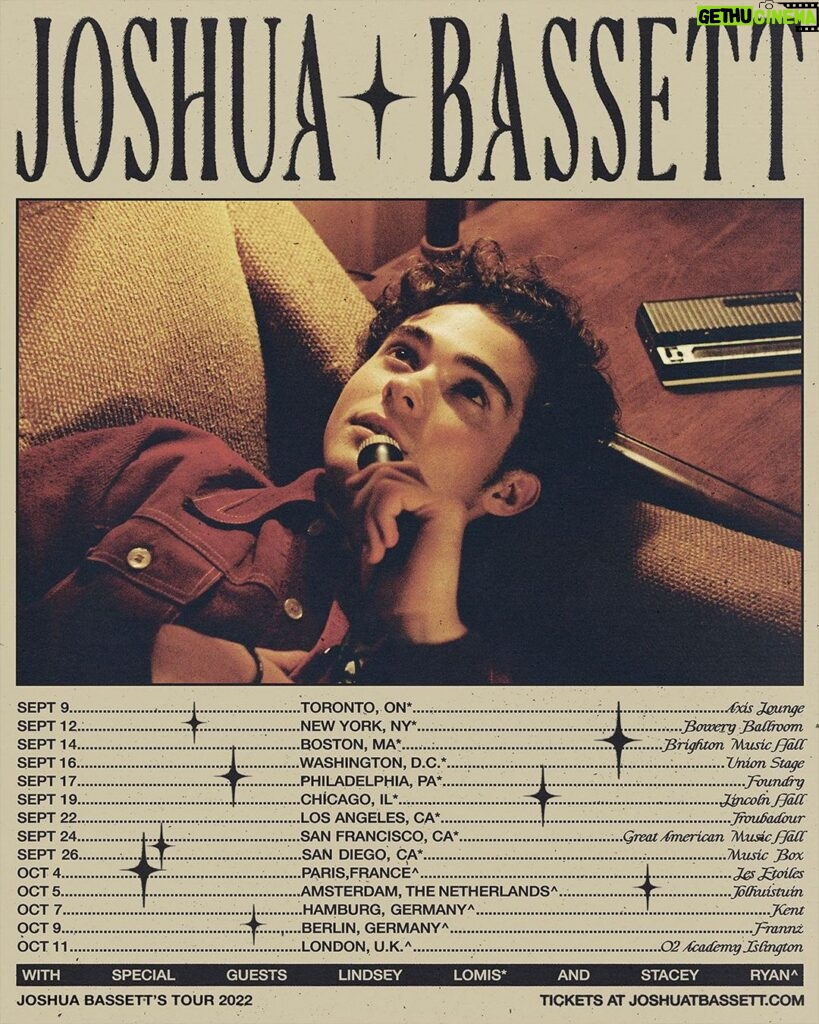 Joshua Bassett Instagram - I’M GOING ON TOUR THIS FALL !!! presale tickets available tomorrow 12pm ET ! u can sign up to get the presale code on my tour page ! all other tix on sale fri may 20 at 10 am !!! see u there :)