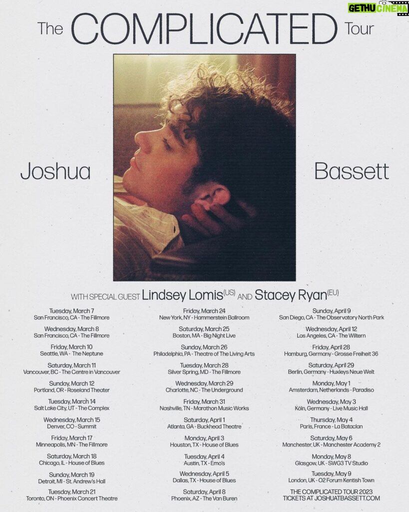 Joshua Bassett Instagram - PRE SALE TICKETS ON SALE TOMORROW 10AM LOCAL !!!! AHH !!!!! joshuatbassett.com !!! CODE: COMPLICATED ALL TICKETS ON SALE FRIDAY 10AM LOCAL *Original buyers can purchase TODAY at 10am local !!! (select locations), Artist Presale TOMORROW 10am local !!! check my story for more details !!!*