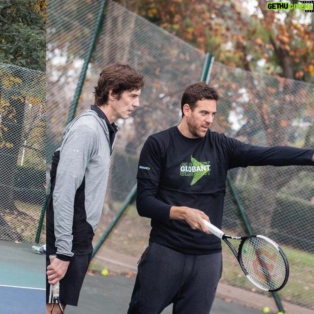 Juan Martin del Potro Instagram - Un poco de tenis y anécdotas con los amigos de @globant 🙌🎾 #seekreinvention