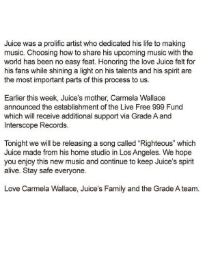 Juice WRLD Instagram - #lljw🕊
