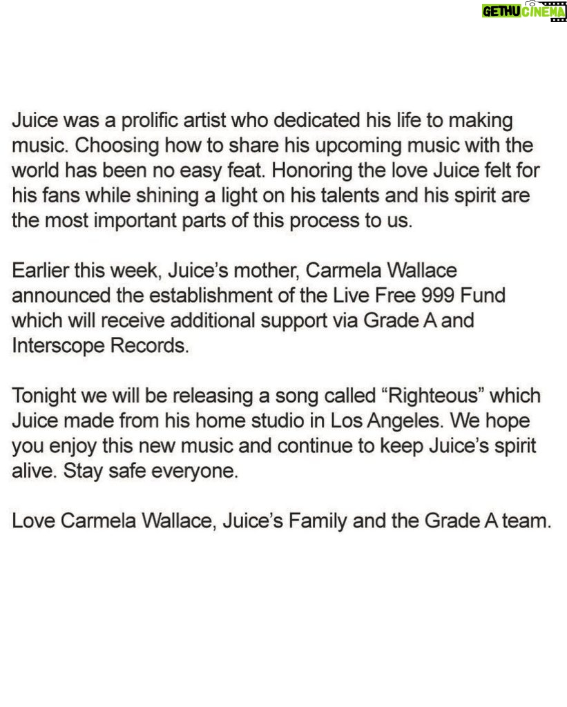Juice WRLD Instagram - #lljw🕊