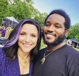 Julia Louis-Dreyfus Instagram - I love this man. #ryancoogler. Have a great weekend. @blackpanther #wakandaforever @marvelstudios
