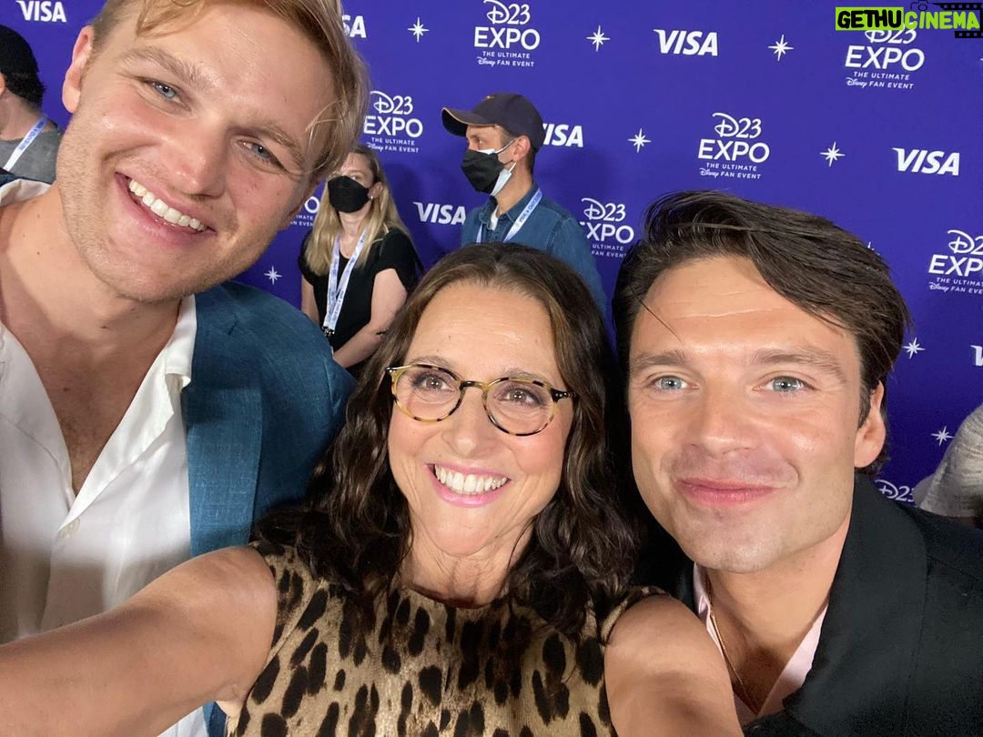 Julia Louis-Dreyfus Instagram - Here we go! #Thunderbolts @marvel @imsebastianstan #WyattRussell D23 Expo