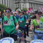Julia Louis-Dreyfus Instagram - Fogo Azul Band @ the NYC Bans Off Our Bodies March May 14, 2022 Wall Street- Manhattan NYC