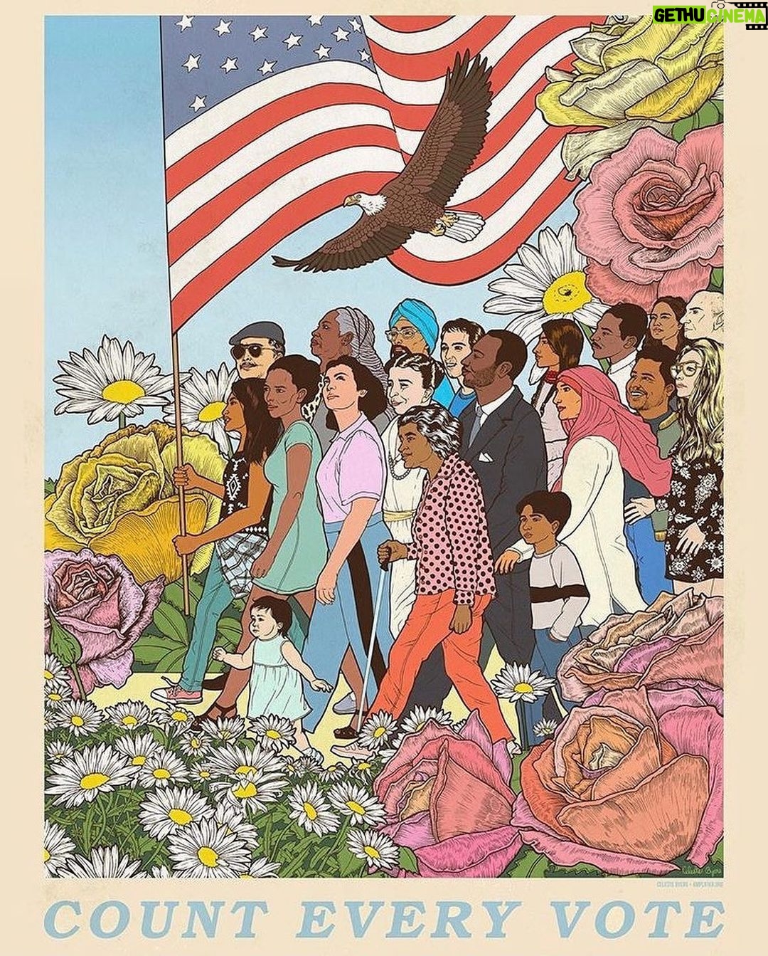 Julia Louis-Dreyfus Instagram - Count every vote. 🎨: @celestialterrestrial x @amplifierart